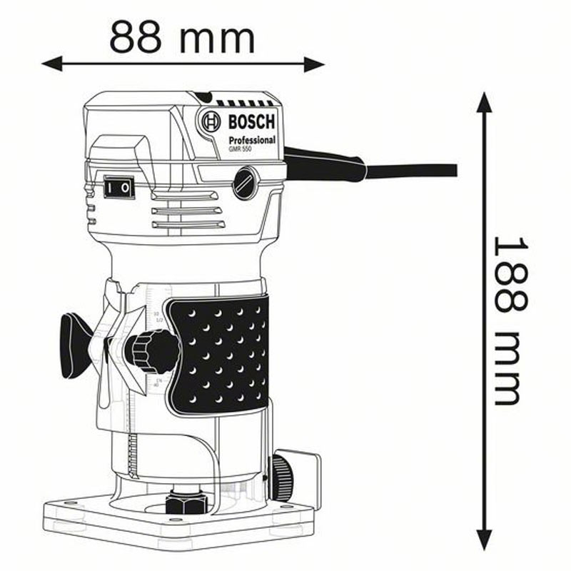 Bosch - Glodalica za ivice GKF 550 Professional - 06016A0020